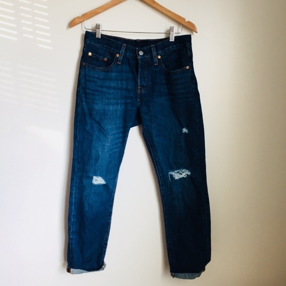 Levi's Denim - Levi’s original 501 tapered distressed jean